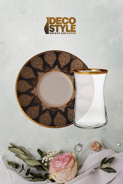 DECOSTYLE Ottoman Motif Designed Tea Set