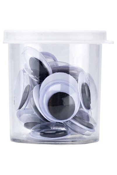 Brons Black Movable Eye 12 Pieces 25 mm