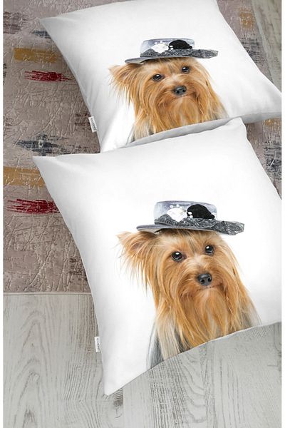 Realhomes Pernă de podea cu animale moderne, cu model de câine, imprimată digital (1000 gr umplută în interior)