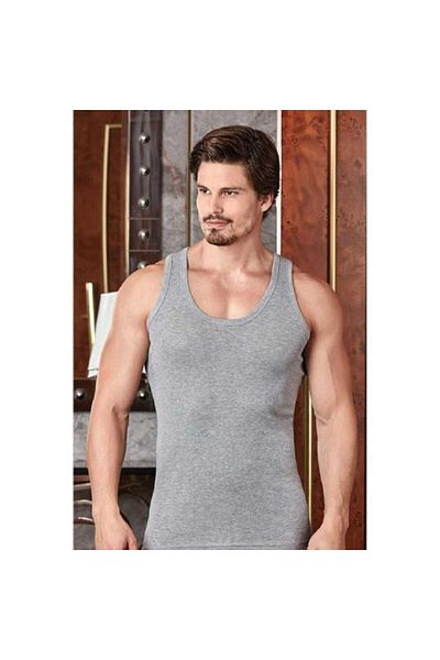 Berrak Men's Gray 10 Pack 1022 Hanging Tank Top