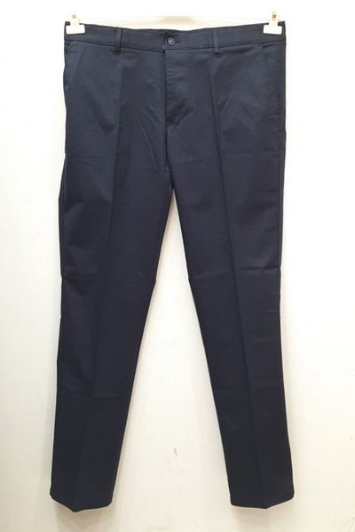 dekosan Ανδρικό παντελόνι Navy Blue Star Plus Size Dobby Linen