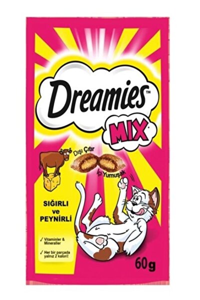 Dreamies Mix Biftek & Peynir Ödül Maması 60gr X 2 Adet