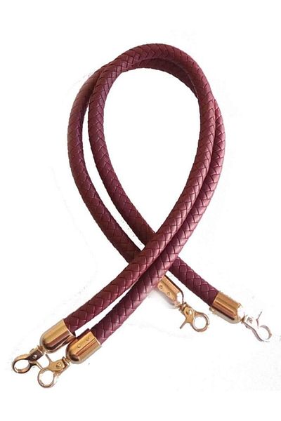 angel çanta aksesuar Burgundy Knitted Bag - Detailed Handle