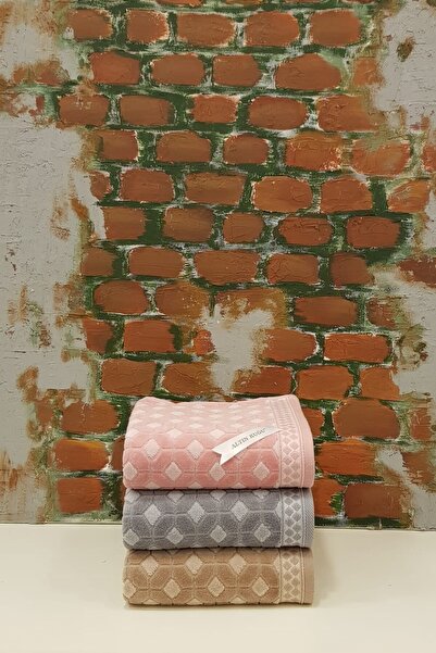 Özdilek Set prosoape Decora 3 piese - Gri pudra Bej