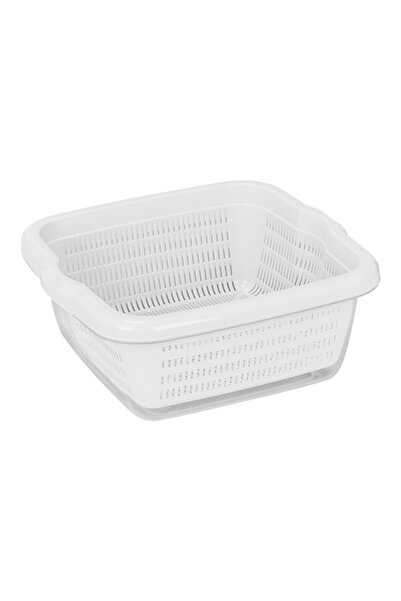 PlastArt Beyaz Kare Süzgeç 2 Li