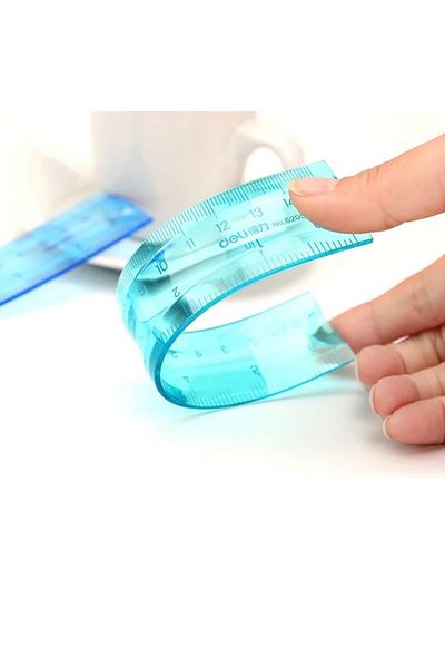 Mikro Blue Unbreakable Flexible Silicone Ruler Fl-30
