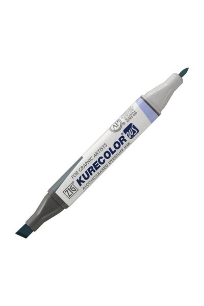 Zig Zıg Kurecolor Twin S Marker Kc3000 Double End Graphic Marker No:833 Blue Gray 2
