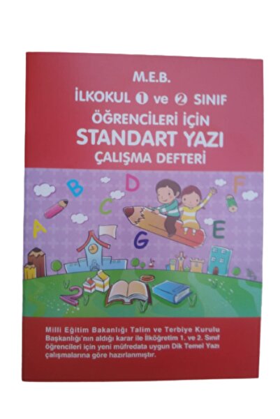 ÇINAR DEFTER 1. Ve 2. Sınıflar Için Standart Yazı Çalışma Defteri - Kırmızı A...