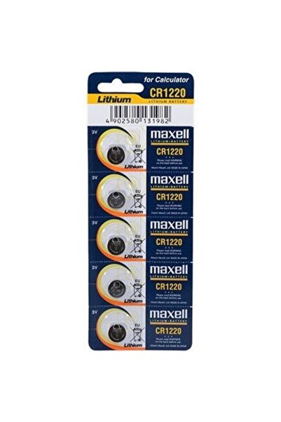 Cata Maxell Cr1220 3v Lityum Para Pil 5'li Blister