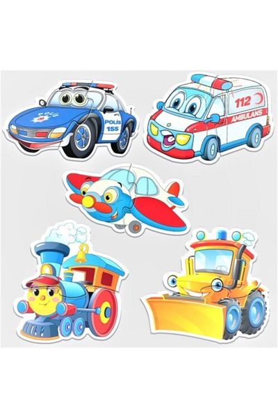 Circle Toys Circle Toys 3-Piece Vehicles and Animals Baby Educational Puzzle Set