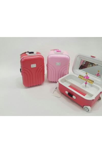 Generic Brand Pink Suitcase Designed Music and Jewelry Box