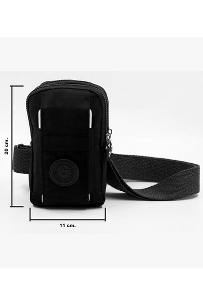 bizoon Women's Black Minimal Back And Chest BodyBag