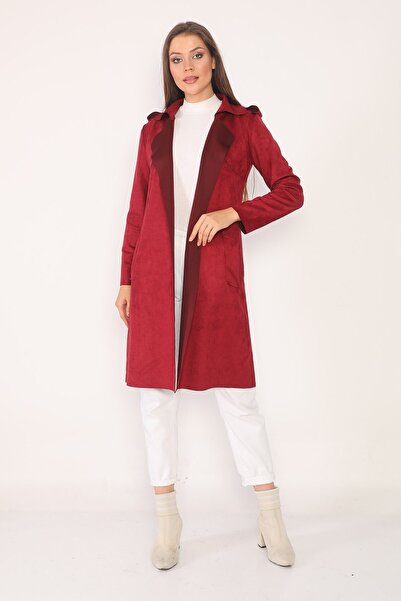 Neşeli Butik معطف واق من المطر بحزام مزين بتفاصيل من الطوب للنساء Nb7013