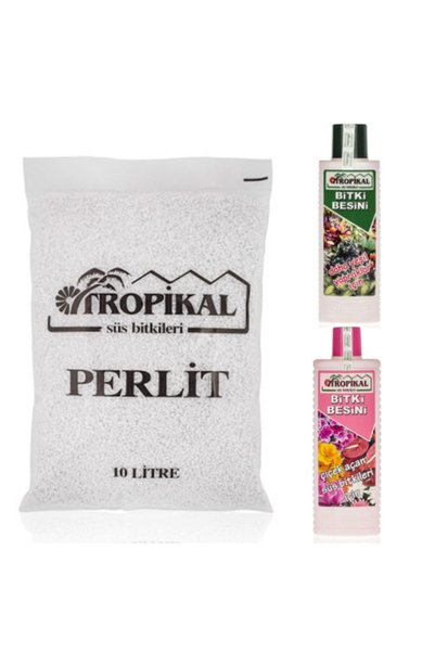 gül çiçek sarayı Perlit Ve Besin Kiti 10lt Perlit Ve Çiçeklere Vitamin 225ml