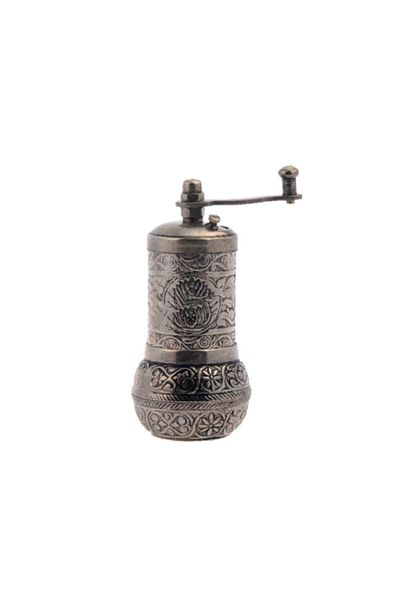 BAZAAR 4 White Nostalgic Pewter Spice Mill