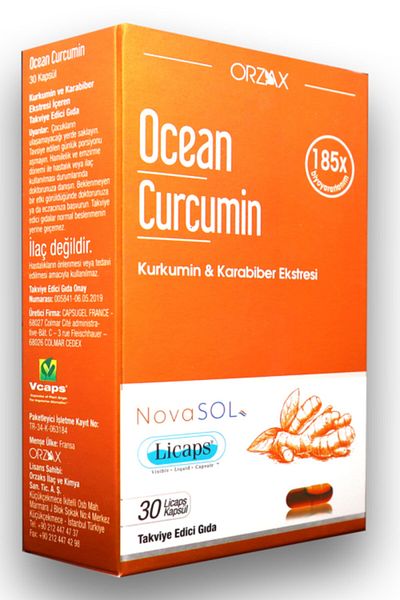 Ocean Curcumin Kurkumin Pepper Extract 30 Capsules