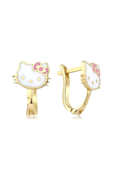 Hello Kitty Lisansli Kiz Cocuk Pembe 14 Ayar Altin Kupe Fiyati Yorumlari Trendyol