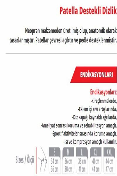 İNCİR Silicone Patella Supported Knee Brace