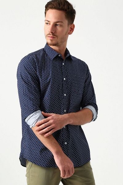 Aeropostale Men's Navy Blue Shirt 503184963