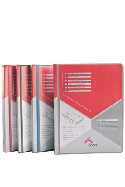 Önder ملف عرض Pp مع جيب أمامي و40 كيسًا باللون الرمادي