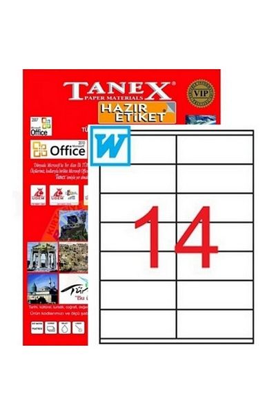 Tanex Αυτοκόλλητο λέιζερ 105x40 Tw-2614