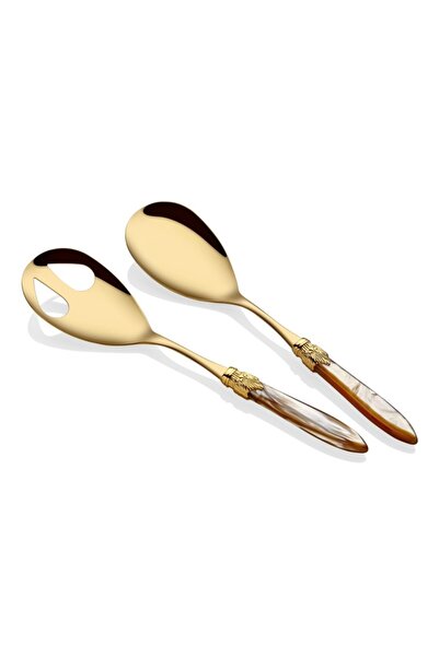 RİVADOSSİ SANDRO Rivadossi Laura Oro Krem Salata Servis Seti