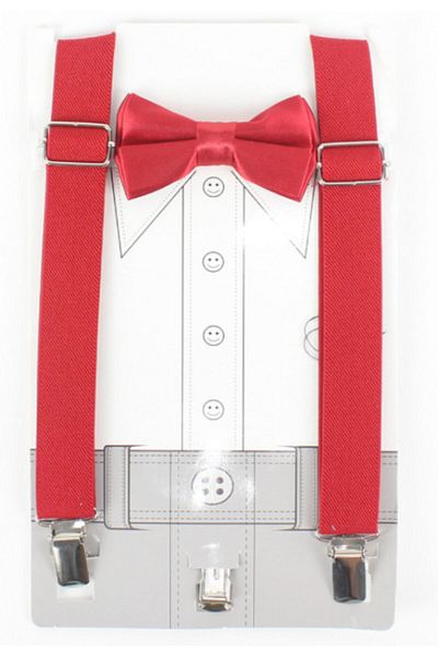 maruf alkano April 23 Unisex Children's Red Sling Bow Tie Set