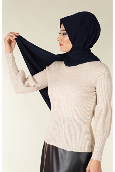 EFİDE Γυναικείο μεταξωτό σάλι σε σκούρο μπλε χρώμα του Μεδίνα