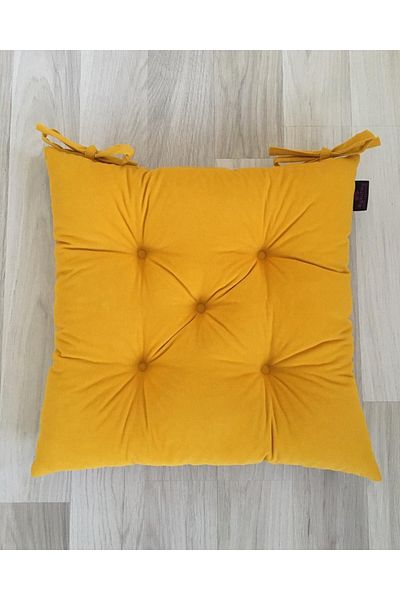 Bykutlay Home Collection وسادة كرسي لون خردل 40*40 سم.