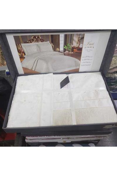 bursa çeyiz Pearl French Laced Pique Set