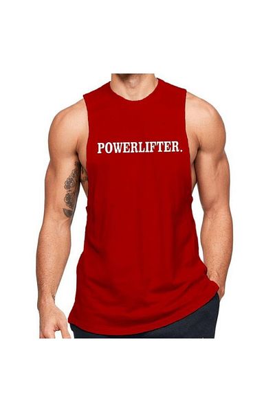 Black İstanbul Men's Red Black Poverlifter Fitness Athlete