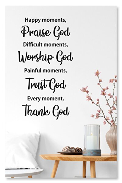 Sticker Sepetim Щасливі моменти, дякую Богу Декоративна наклейка на стіну