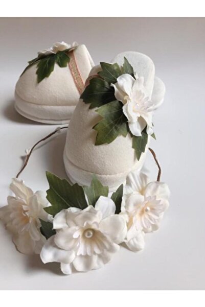 ALAZ TASARIM HOBİ تاج شبشب للحوامل باللون الأبيض للنساء