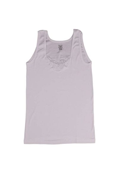Tutku Αθλητής White Rib 140-10 Thick Strap Laced Tank Top