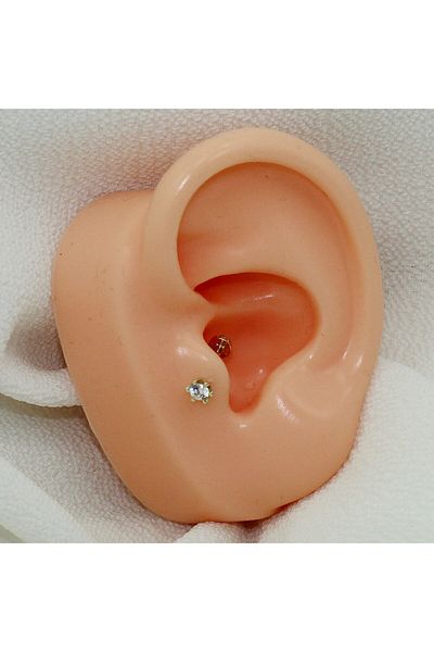 Dianora Piercing Tektaş White Gold Tragus Piercing