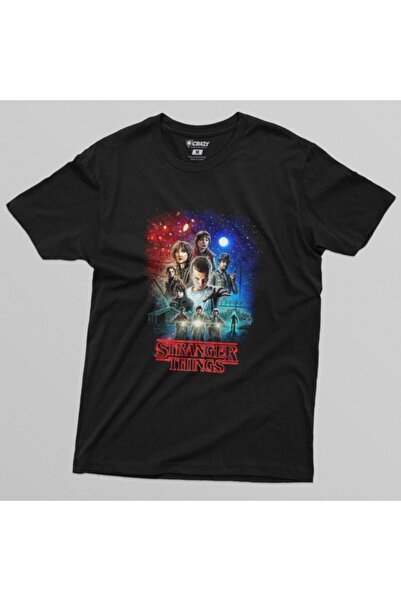 Crazy Ανδρικό μπλουζάκι με αφίσα με χαρακτήρες Stranger Things