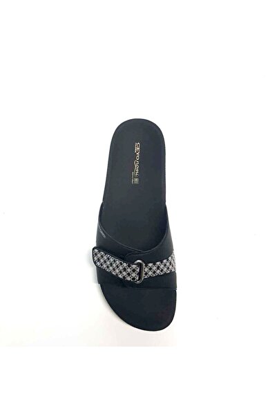 Ceyo Nomi Flora Anatomical Black Women's Slippers