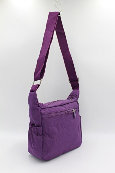 Bevitton Geantă de umăr încrucișată pentru femei din țesătură violet