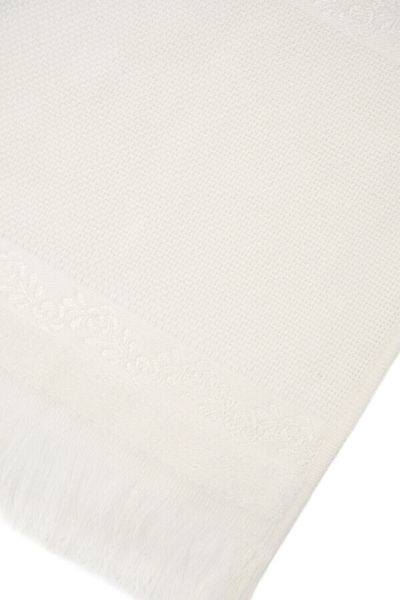 Fiesta Velvet Etamine Fringed 2-Piece Hand Towel 50x90 - Cream
