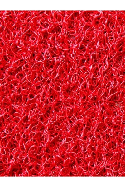 Edoplast 100cm X 100cm Kırmızı Kıvırcık Halı Paspas 14 Mm Yolluk Kaymayan Kaymaz Kaydırmaz Pvc