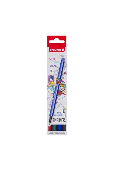 Bruynzeel 4-Piece Basic Color Fineliner