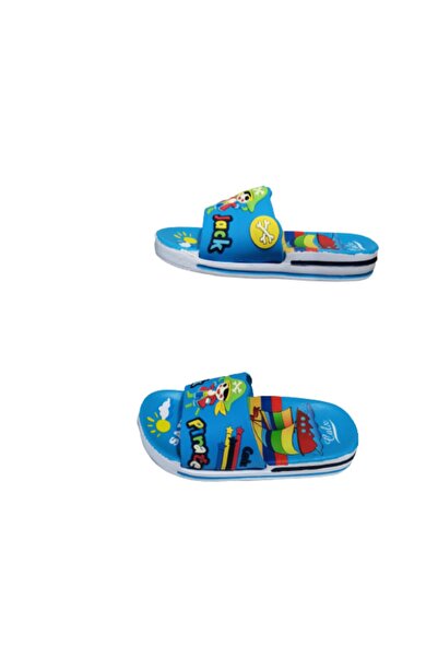 Calx Cx0368-010 Хлопчачі синьо-білі капці з малюнком пірата для щоденного використання на пляжі