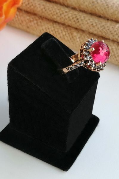 Esra Pamir Pink Jewelled Flower Ring