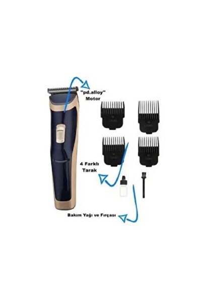 Insua Hk-3000 Profesyonel Şarjlı Saç Sakal Traş Makinesi Ultra Güçlü Ve Sessiz Motor