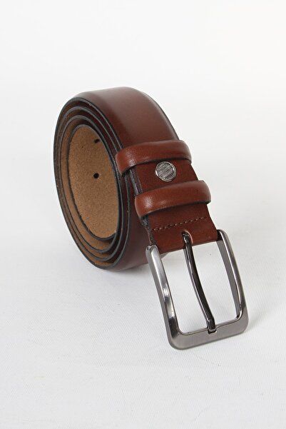 R-Germen Men's Brown Leather Belt