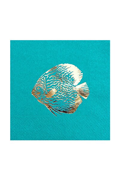 Story مناديل ورقية منقوشة بأوراق ذهبية مقاس 33 × 33 سم مكونة من 16 قطعة من ال...