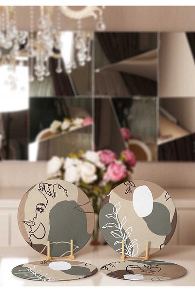 Realhomes 4-Piece Brown Bohemian Design Placemat Supla