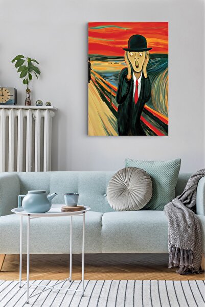 Çığlık Atan Adam | Tuval Kanvas Tablo 70x100 Cm