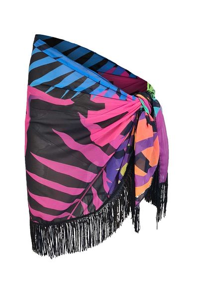 Bolder Women's Tasseled Elephant Pattern Pareo