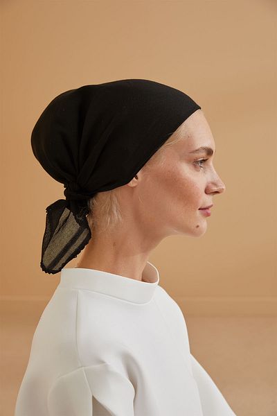 BAŞEL STORES 90*90 Inner Head Scarf Black
